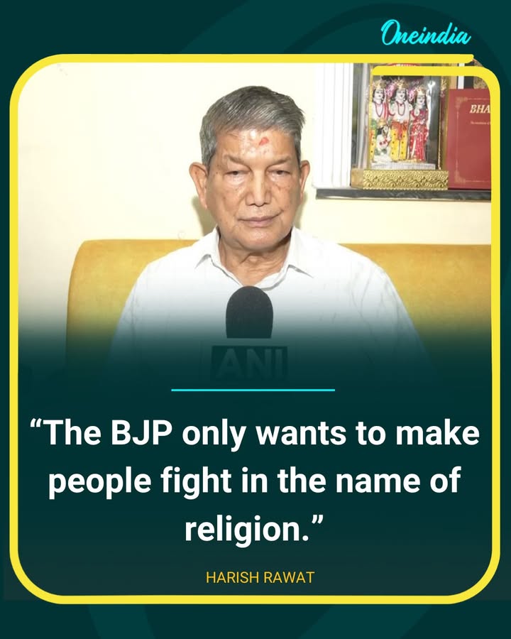Harish Rawat Accuses BJP of Dividing People Over Religion
