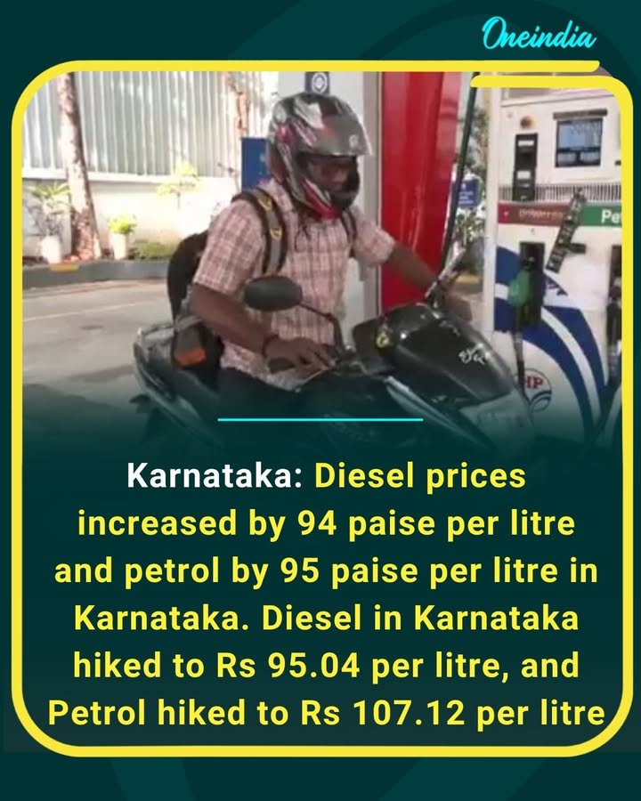 Petrol and diesel prices rise again in Karnataka, adding more pressure on daily commuters and transport costs across the state.