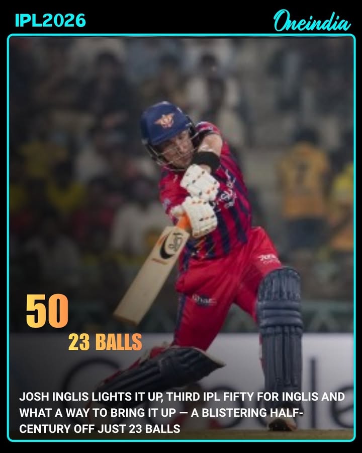 Josh Inglis Smashes Blazing 23-Ball Fifty in IPL 2026