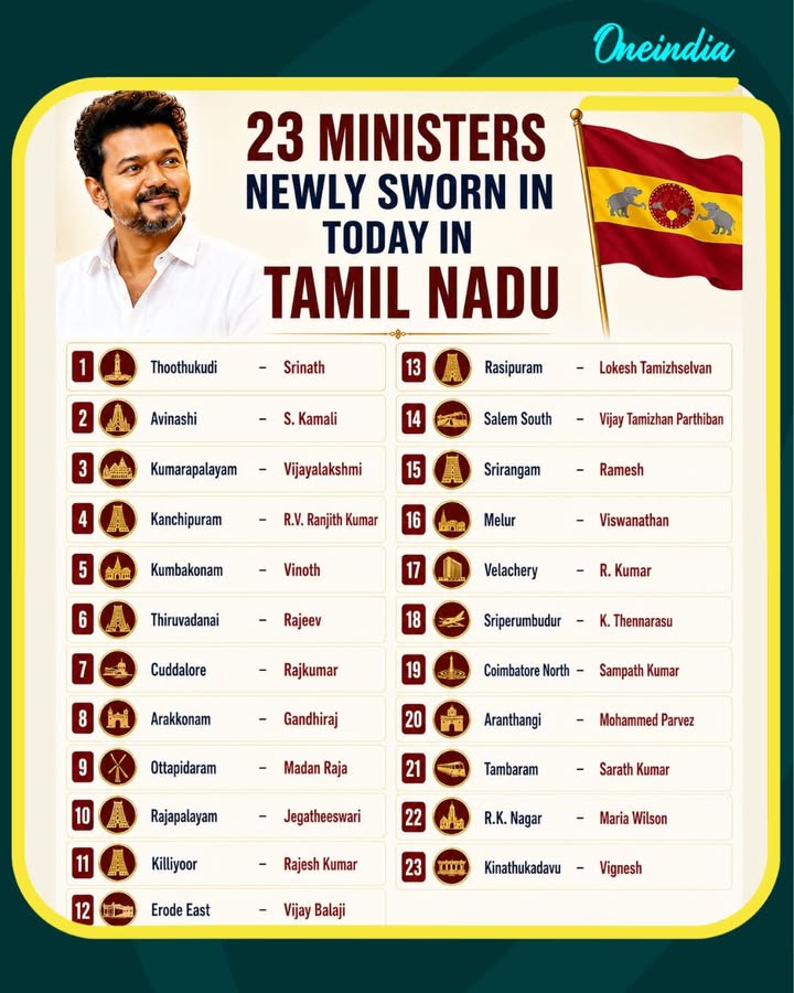 Historic Day in Tamil Nadu Politics as 23 Ministers Sworn In