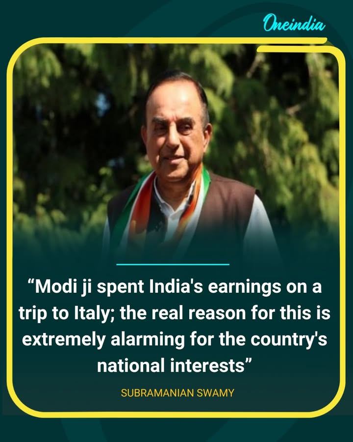 Subramanian Swamy Targets PM Modi Over Italy Visit
