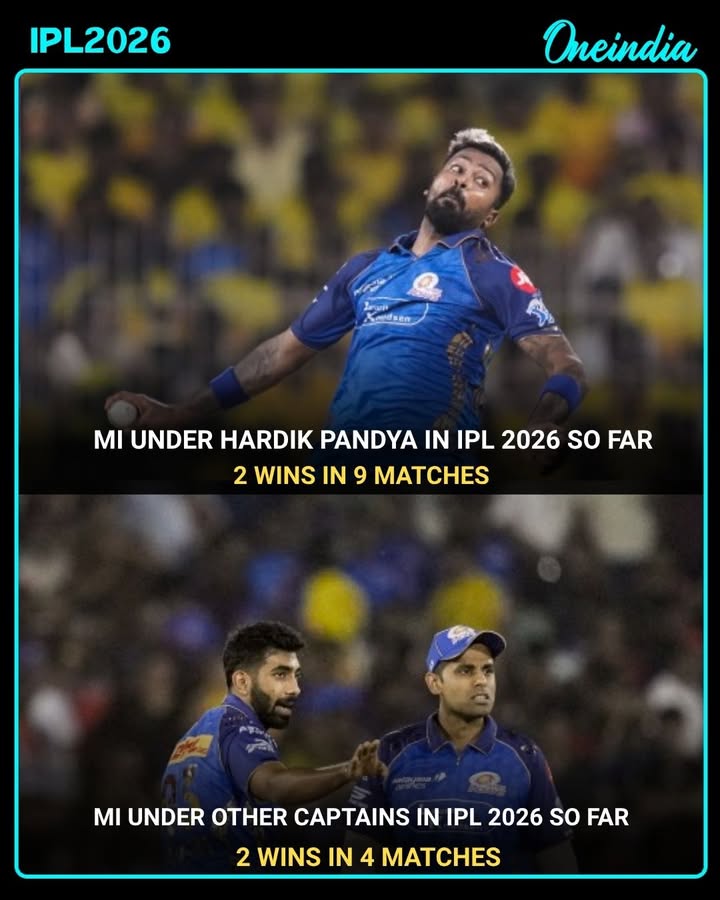 Different Captains, Different Results for Mumbai Indians