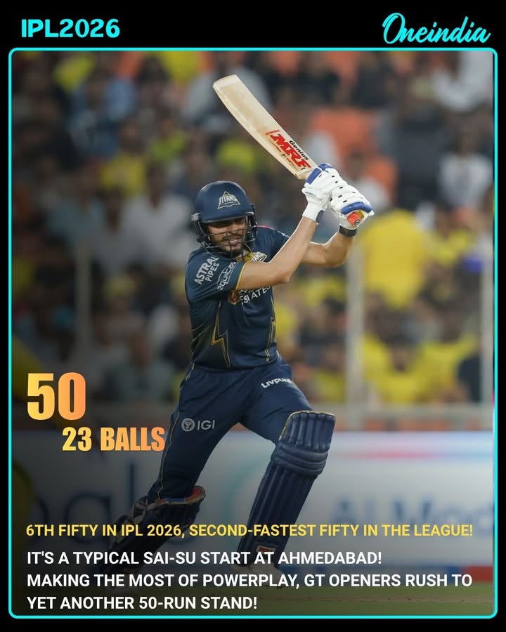 Shubman Gill Hits 6th Fifty of IPL 2026 🔥
