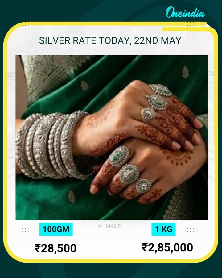Silver rate today, 22nd May
