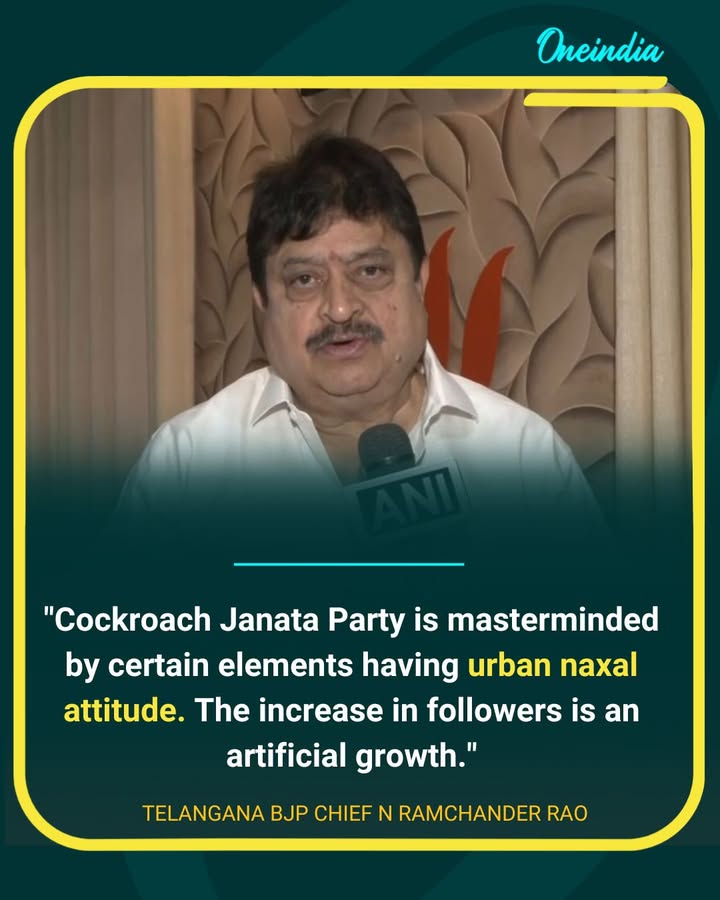 Telangana BJP chief targets ‘Cockroach Janata Party’