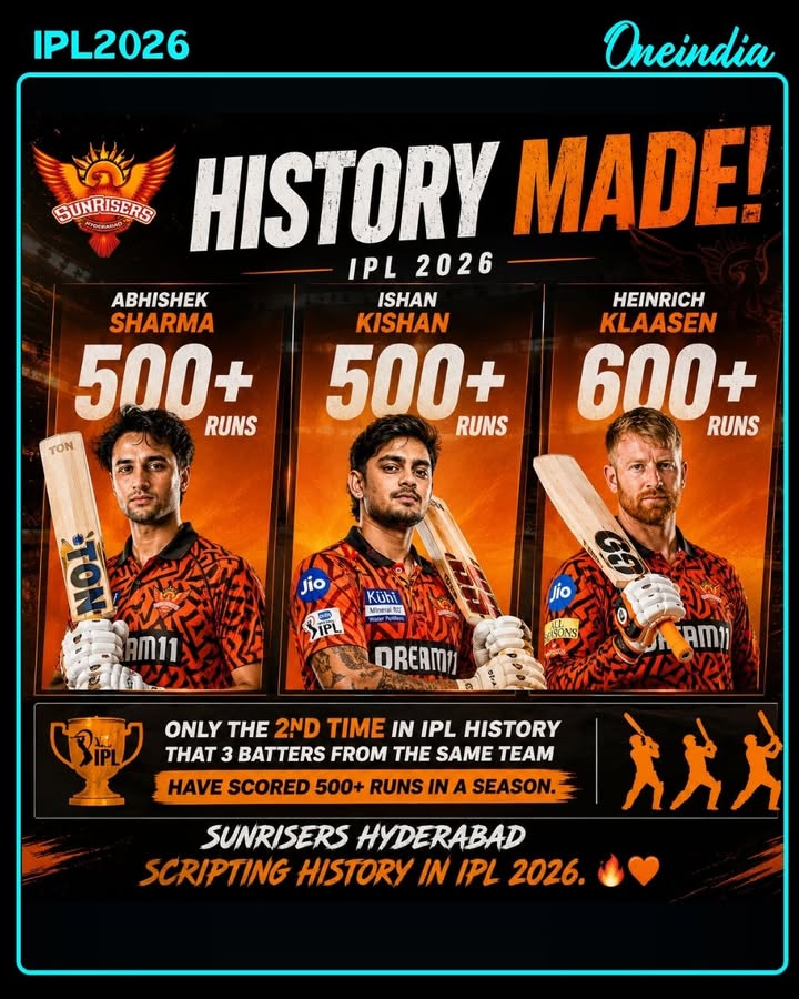 SRH create IPL history with explosive batting trio🧡