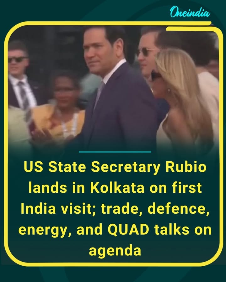 US Secretary of State Marco Rubio arrives in Kolkata on his first India visit, with key discussions lined up on trade, defence cooperation, energy security, and QUAD partnerships. The visit signals stronger strategic ties between India and the United States.