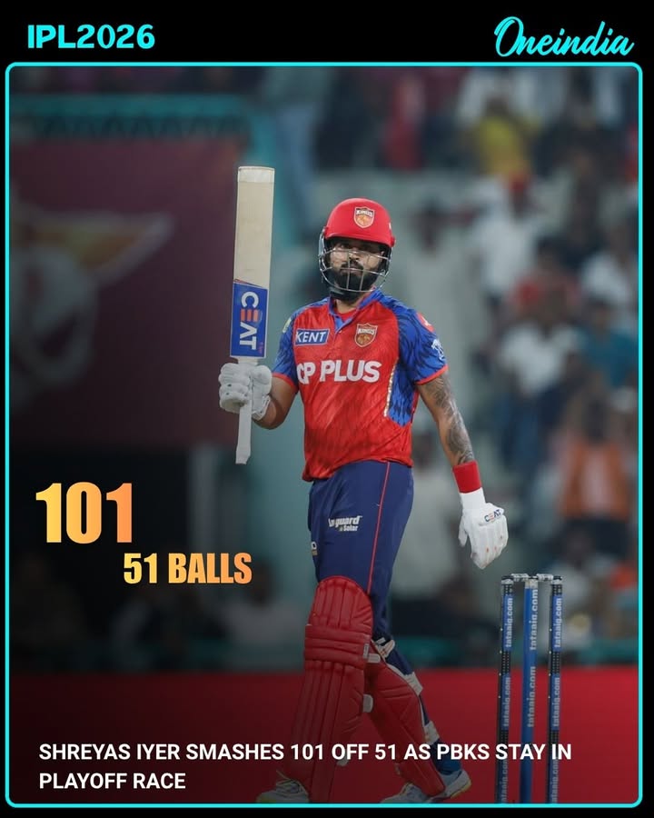 Shreyas Iyer’s Stunning Century Keeps PBKS Playoff Hopes Alive