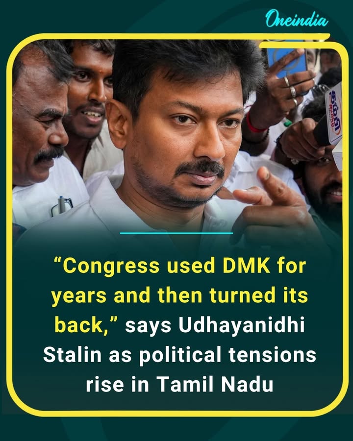 “Congress thrived on alliances but betrayed its partners when it mattered most,” says Udhayanidhi Stalin amid the growing political heat in Tamil Nadu.  The DMK leader’s sharp remarks have sparked fresh debate over alliance politics and trust within the opposition bloc.