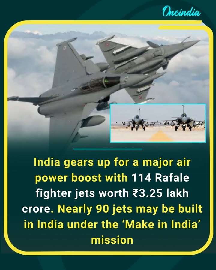 India is preparing for a massive defence upgrade with a proposed deal for 114 Rafale fighter jets worth nearly ₹3.25 lakh crore. Around 90 aircraft are expected to be manufactured in India under the ‘Make in India’ initiative, giving a major boost to indigenous defence production and employment.
Equipped with advanced radar systems and long-range Meteor missiles, the Rafales are expected to significantly enhance the Indian Air Force’s combat strength and air superiority capabilities amid rising regional security challenges