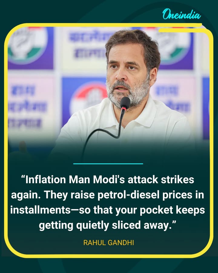 Rahul Gandhi Slams Centre Over Fuel Price Hike