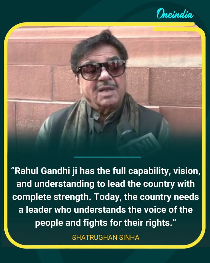 Shatrughan Sinha Backs Rahul Gandhi’s Leadership