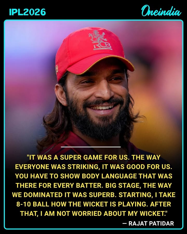Rajat Patidar led with calmness, confidence, and pure intent on the big stage 
RCB’s fearless batting approach and dominant performance showed exactly why they belong at the top