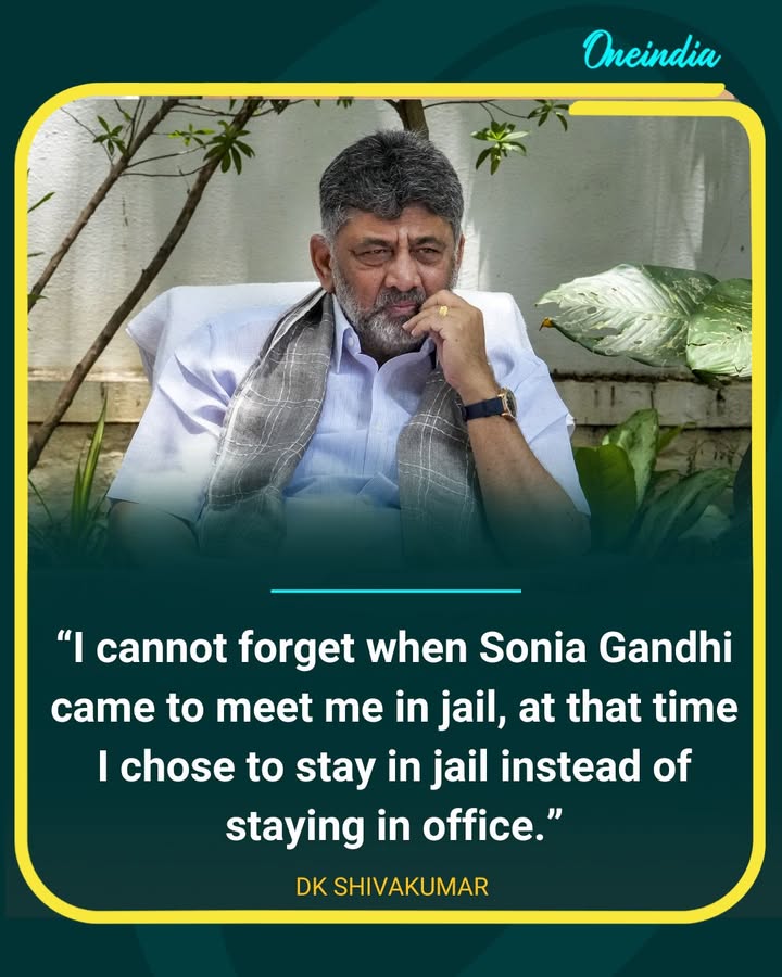 DK Shivakumar Recalls Emotional Meeting With Sonia Gandhi In Jail