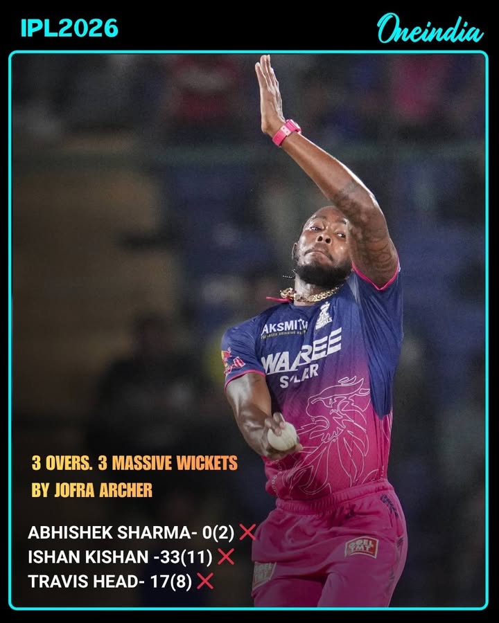Jofra Archer Destroys SRH Top Order In Explosive Eliminator Spell