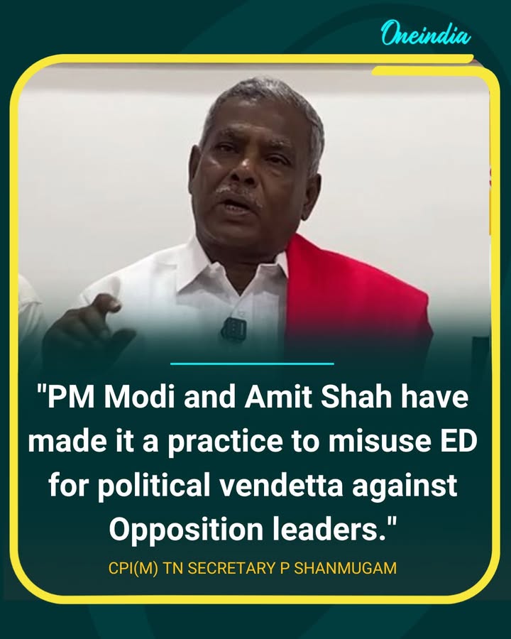 CPI(M) Leader P Shanmugam Alleges ED Misuse for Political Vendetta
