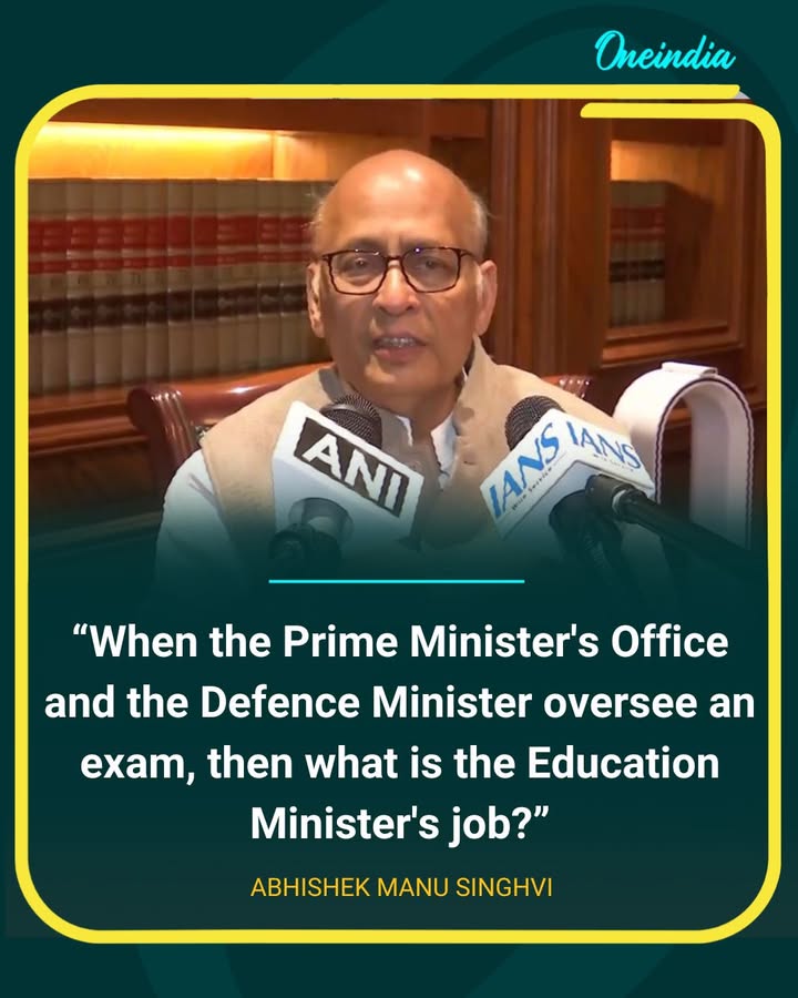 Abhishek Manu Singhvi Questions Education Minister’s Role