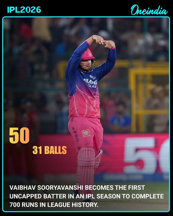 Vaibhav Sooryavanshi Creates IPL History With 700 Runs