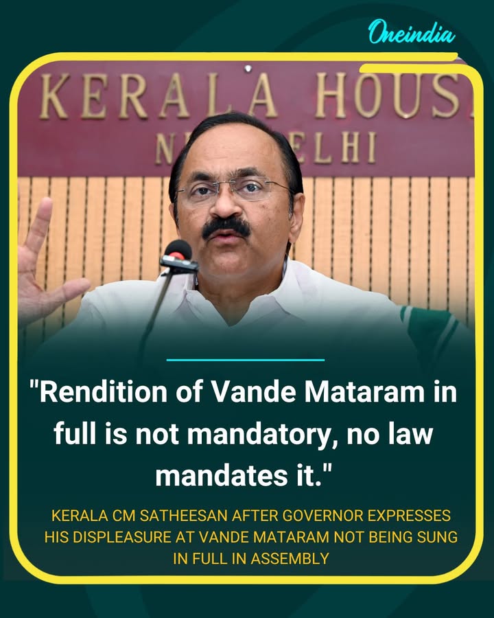 Kerala CM Satheesan Clarifies Stand on Vande Mataram Rendition