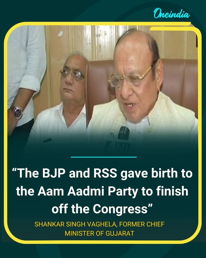 Shankar Singh Vaghela Alleges BJP–RSS Backed AAP’s Rise