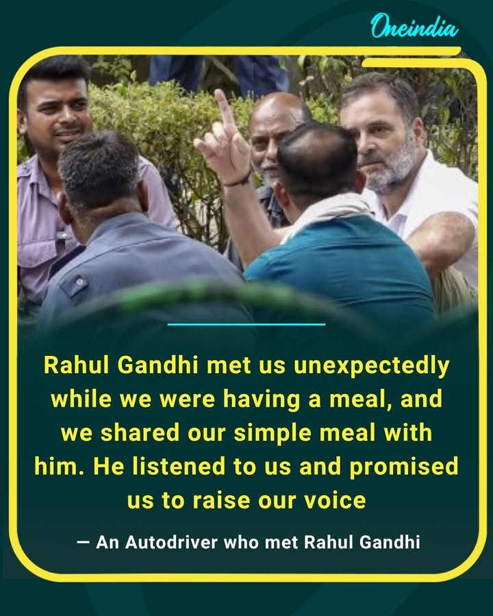 Auto Driver Shares Meal with Rahul Gandhi