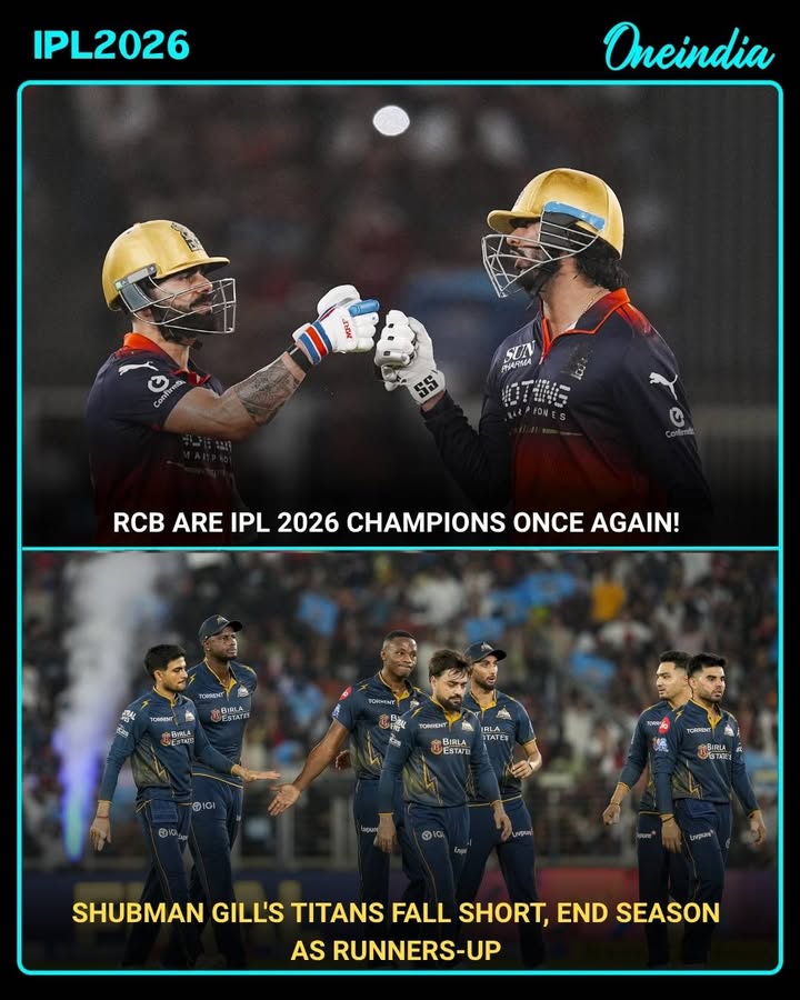 RCB Crowned IPL 2026 Champions; Gujarat Titans Finish Runners-Up