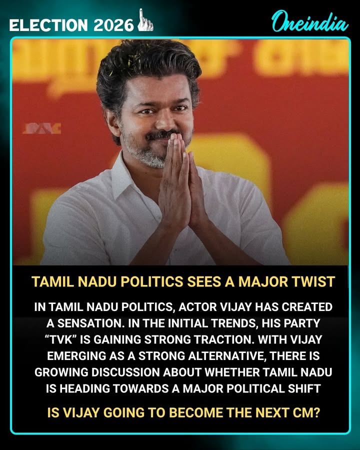 Tamil Nadu Politics: Actor Vijay shakes up the political landscape as early trends show strong support for his party TVK. Is a big change coming?