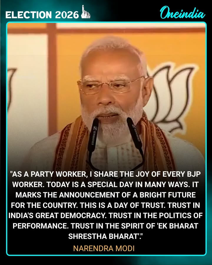 Day of Trust & Bright Future”: PM Modi on BJP’s Performance