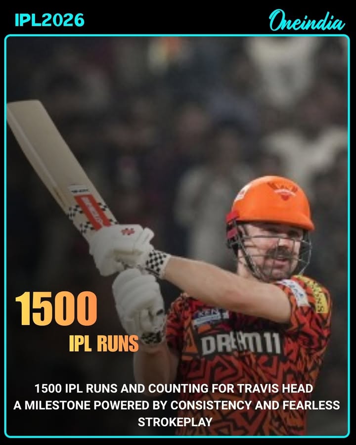 Travis Head crosses 1500 IPL runs milestone