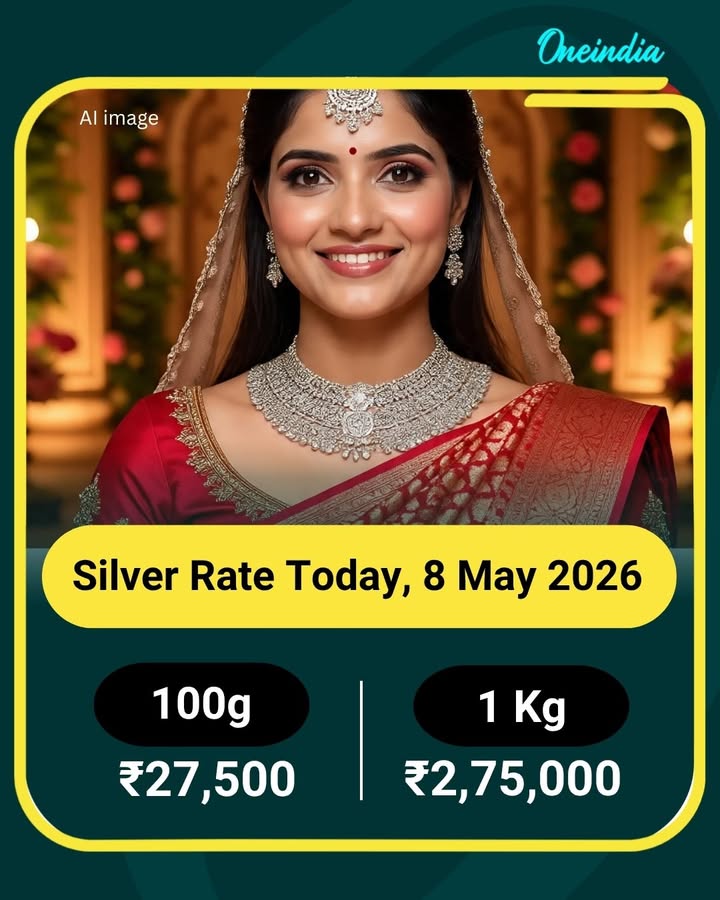 Silver Rate Today, 8 May 2026