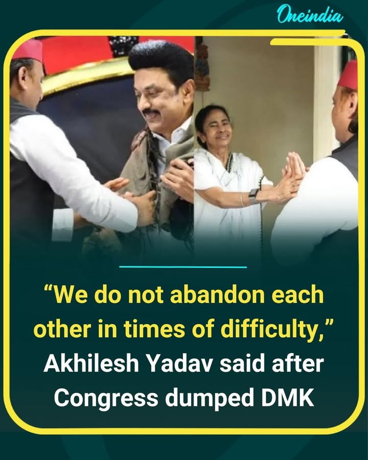 Akhilesh Yadav takes a sharp dig after Congress distances itself from DMK, saying true allies don’t walk away during tough times. Political equations ahead of the elections continue to heat up
