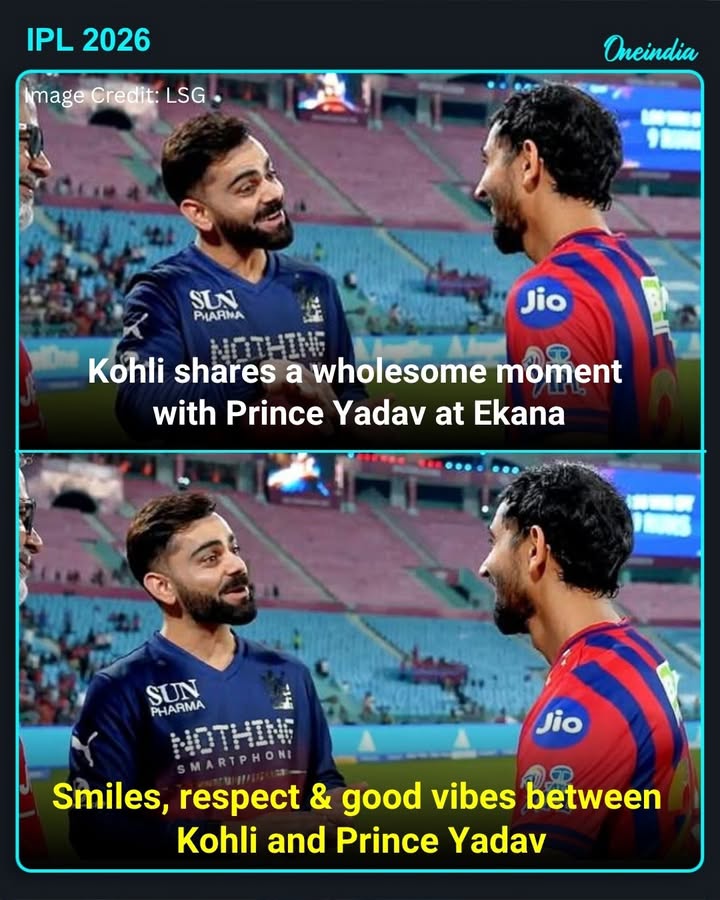 Virat Kohli shares a heartwarming moment with Prince Yadav at Ekana Stadium