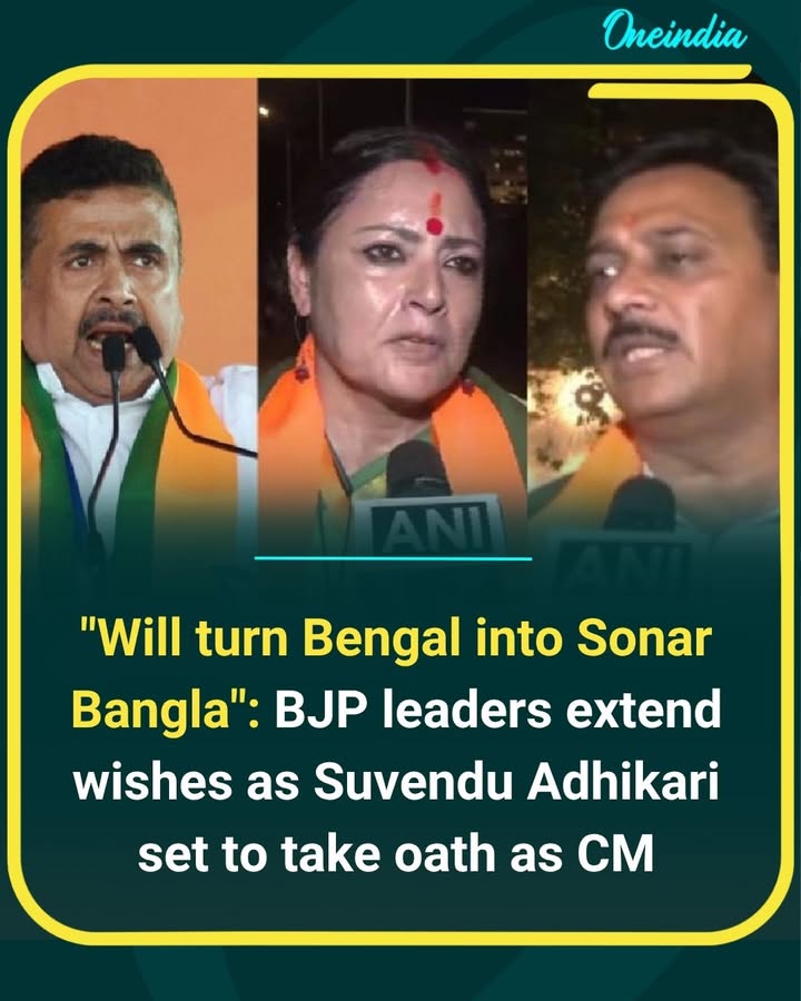 BJP leaders hailed a “new era” for West Bengal as Suvendu Adhikari gears up to take oath as Chief Minister, promising development, governance, and a stronger future for the state.