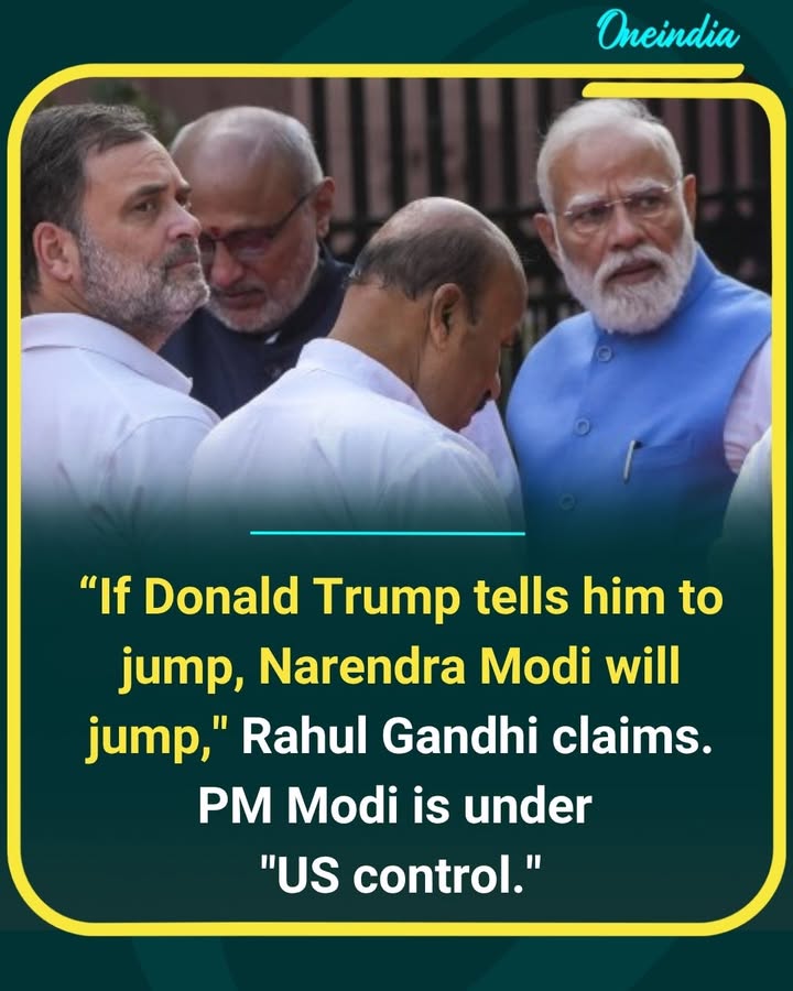 Rahul Gandhi targets PM Narendra Modi, alleging India’s decisions are being influenced by the United States and Donald Trump. The remarks have sparked fresh political debate ahead of key elections.