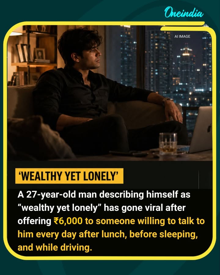 ‘Wealthy but Lonely’: 27-Year-Old Offers ₹6,000 for Daily Conversations