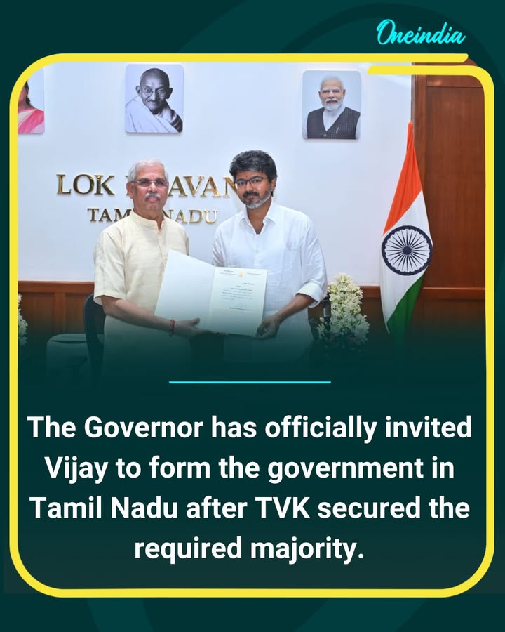 Vijay Invited by Governor to Form Government in Tamil Nadu