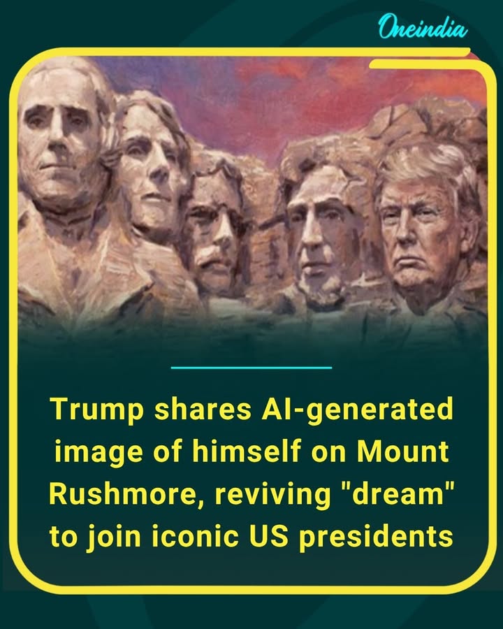 An AI-generated image shared by former US President Donald Trump showing himself on Mount Rushmore has reignited discussions around his long-standing wish to be featured alongside America’s iconic presidents. The post quickly grabbed attention across social media, drawing both praise and criticism.