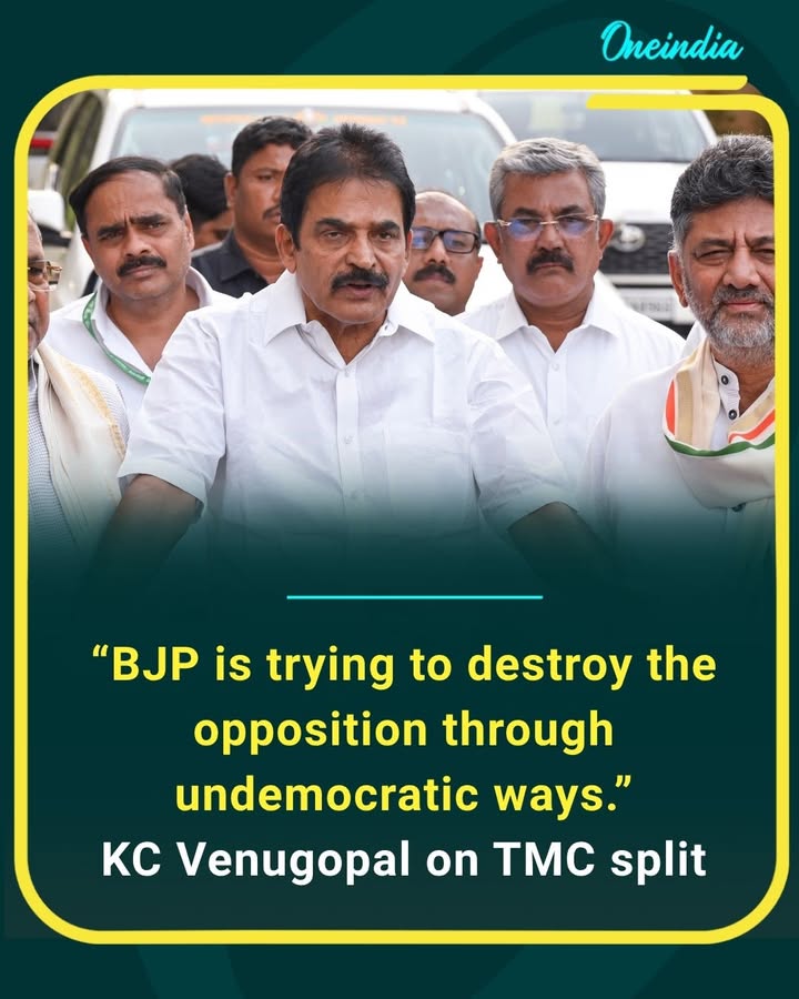 Congress leader KC Venugopal accused the BJP of trying to weaken opposition parties through what he called 'undemocratic methods' while reacting to developments within the TMC. The remarks have added fresh fuel to the ongoing political debate ahead of key electoral battles.