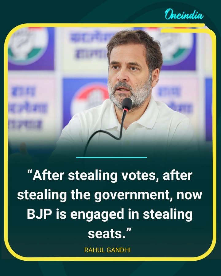 Rahul Gandhi Alleges Vote and Seat Manipulation by BJP
