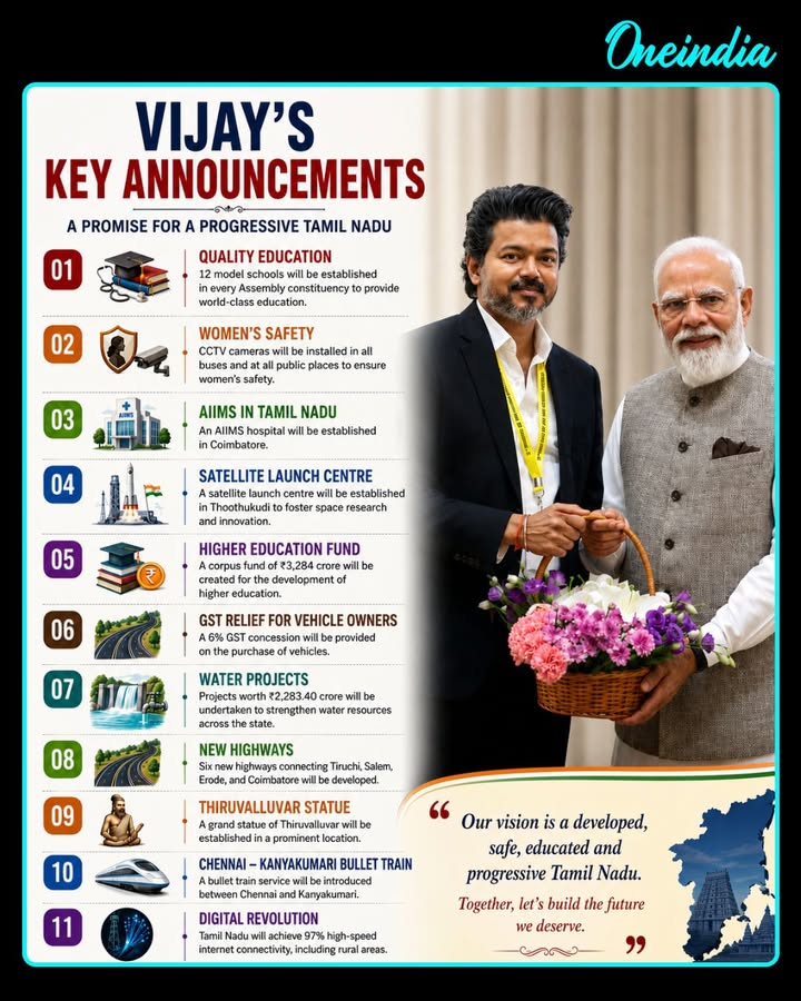 Chief Minister Vijay Raises Key Demands at NITI Aayog Meeting