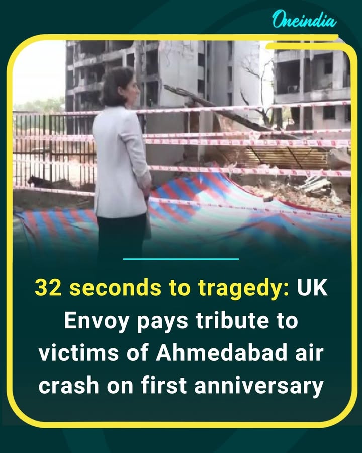 Thirty-two seconds changed countless lives forever. On the first anniversary of the Ahmedabad air crash, the UK Envoy paid tribute to the victims, honoring their memory and standing with the families who continue to carry the loss.