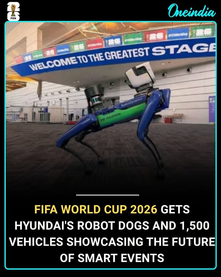 The FIFA World Cup 2026 is embracing cutting-edge technology as Hyundai deploys a fleet of 1,500 vehicles alongside its advanced robot dogs. From smart mobility solutions to AI-powered robotics, the tournament is set to become a global showcase of innovation, sustainability, and next-generation event management.