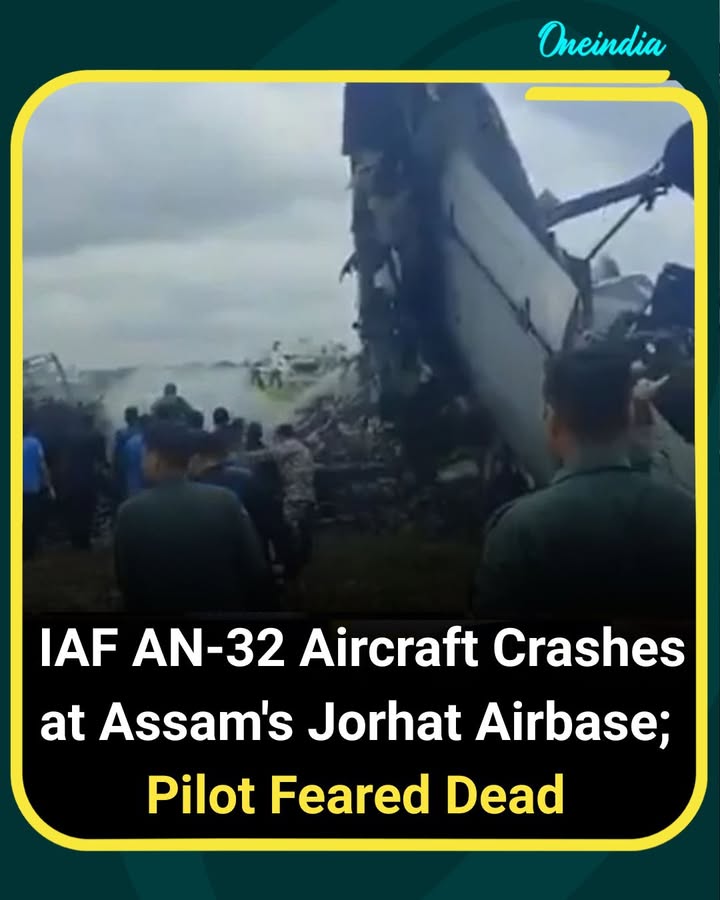 An Indian Air Force AN-32 aircraft crashed at Jorhat Airbase in Assam, triggering an emergency response. Initial reports indicate that the pilot is feared dead, while authorities are assessing the situation and investigating the cause of the accident. More details are awaited.