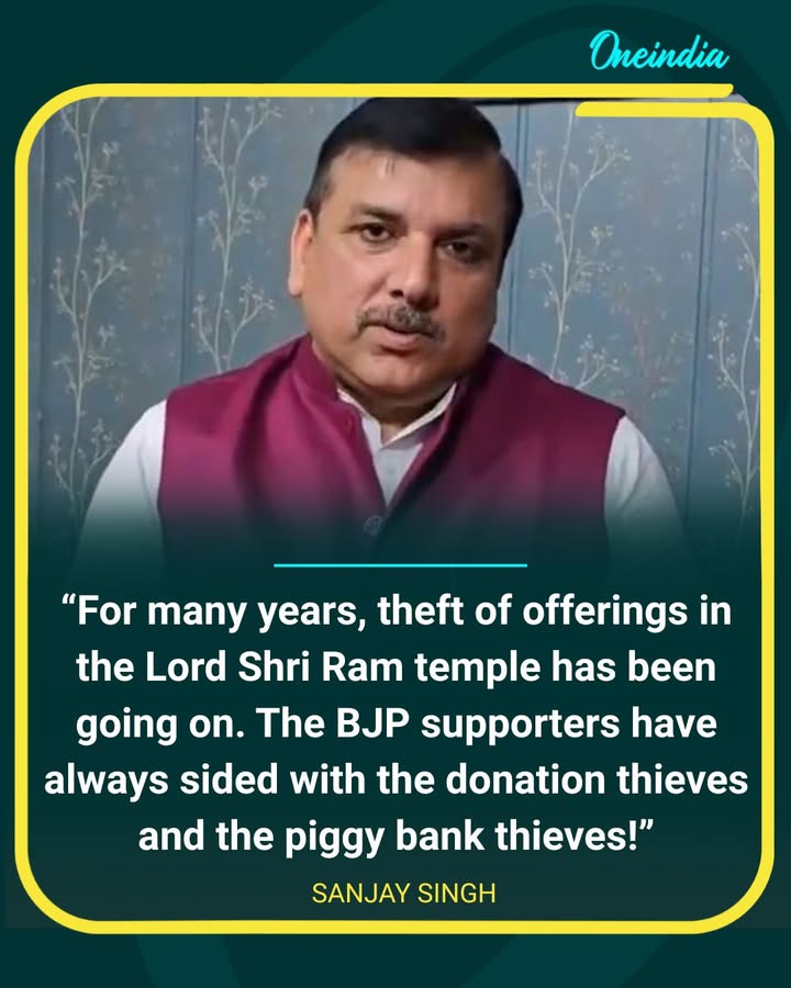Sanjay Singh Targets BJP Over Alleged Temple Donation Theft