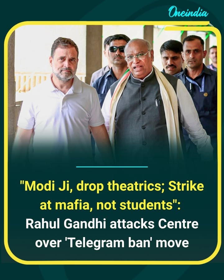 Congress leader Rahul Gandhi criticized the Centre over the reported move to ban Telegram, urging the government to focus on cracking down on criminal networks and cyber mafias rather than targeting students and young users
