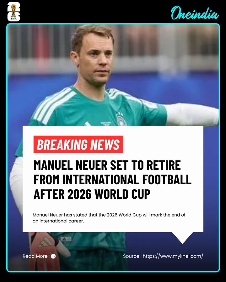 German goalkeeping legend Manuel Neuer is set to retire from international football following the FIFA World Cup 2026. The veteran goalkeeper, widely regarded as one of the greatest in football history, aims to conclude his illustrious journey with Germany on the biggest stage in world football.