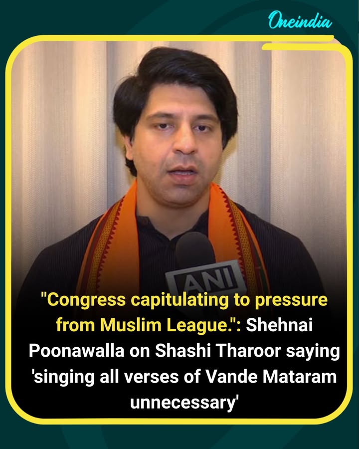 Shehzad Poonawalla Slams Congress Over Shashi Tharoor’s Vande Mataram Remarks