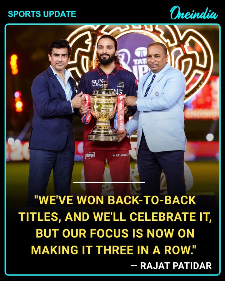 After leading RCB to consecutive IPL titles, Rajat Patidar is already eyeing a historic hat-trick