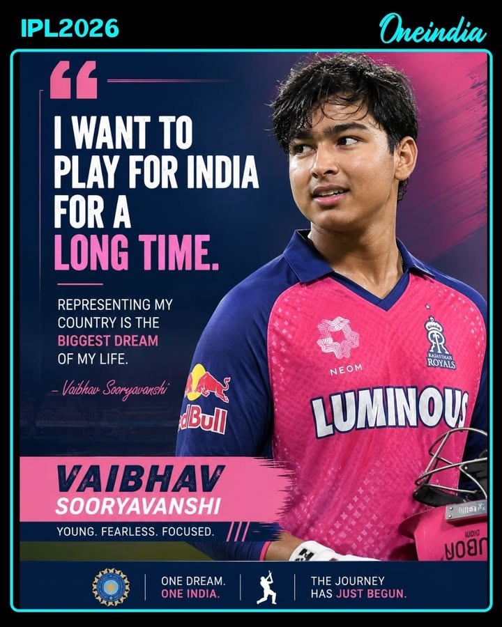 Rising cricket sensation Vaibhav Sooryavanshi has revealed that his ultimate dream is to represent India and enjoy a long international career. After a breakthrough season that captured the attention of cricket fans across the country, the young batter said that wearing the Indian jersey and serving the nation for many years remains his biggest ambition.