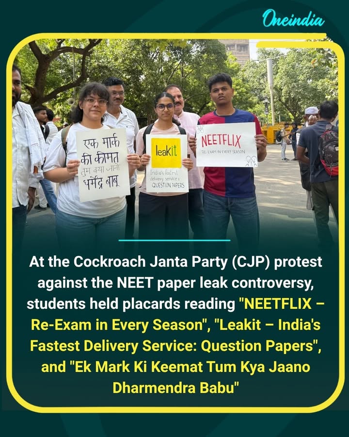 From 'NEETFLIX' to 'Leakit,' students used satire and creativity to highlight their anger over the NEET paper leak issue and demand accountability.